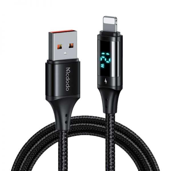 Cabo Usb Lightning Mcdodo Ca1060 Digital Display - Preto 1.2 Metros