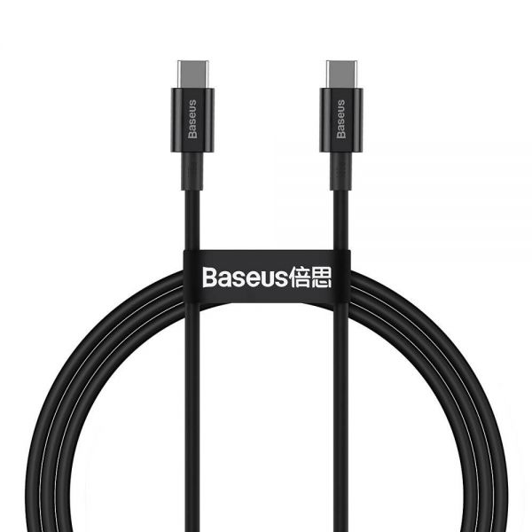 Cabo Usb-C A Usb-C Baseus Catys-B01 Superior 100 W - Black 1 Metro