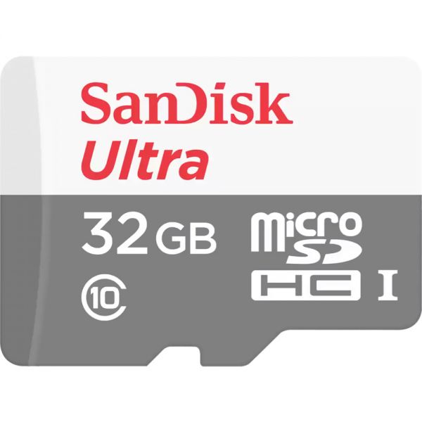 Memória Micro Sd Sandisk Ultra 100 Mb/S C10 32Gb (Sdsqunr-032G-Gn3Ma)