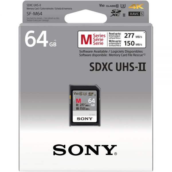 Memória Sd Sony Tough Serie Sf-M 277/150 Mb/S U3 F-M64T/T2 64 Gb