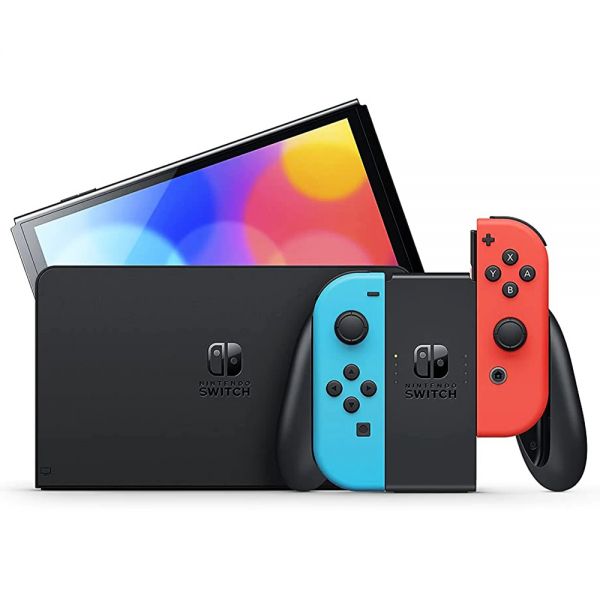 Nintendo Switch Oled 64 Gb - Azul Neon/Vermelho Neon