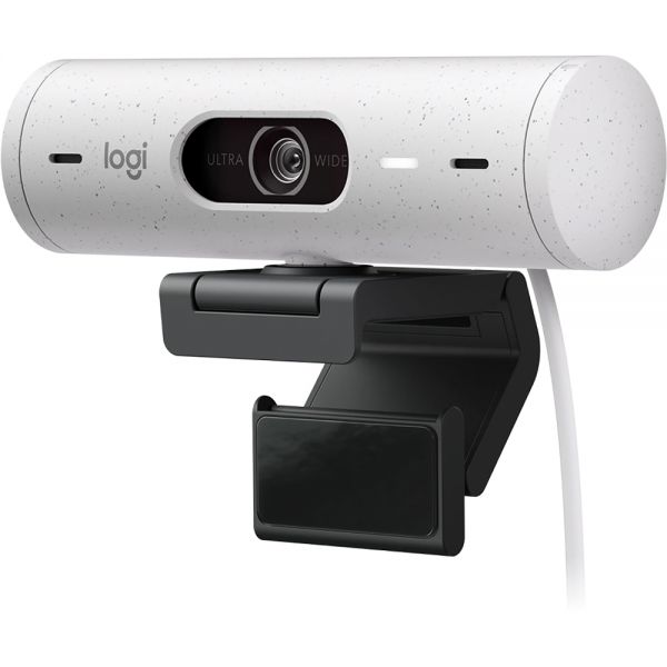 Webcam Logitech Brio 500 Fhd 1080P Hdr Para Videoconferência (960-001426) - Branco