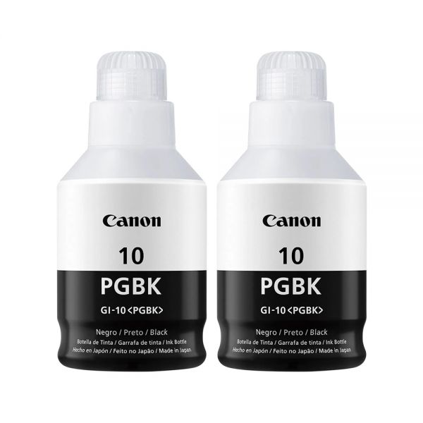 Garrafa De Tinta Canon Gi-10Pgbk 170Ml - Preto 2 Unidades