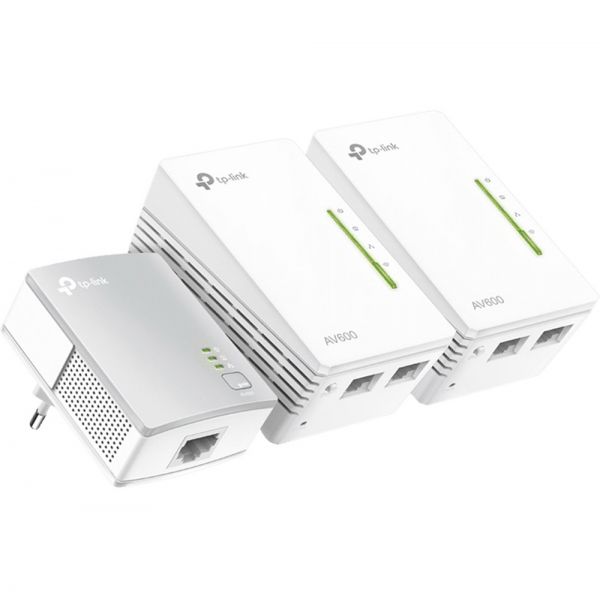 Extensor De Sinal Wifi Tp-Link Poweline Tl-Wpa4220Tkit Av600 - 3 Unidades