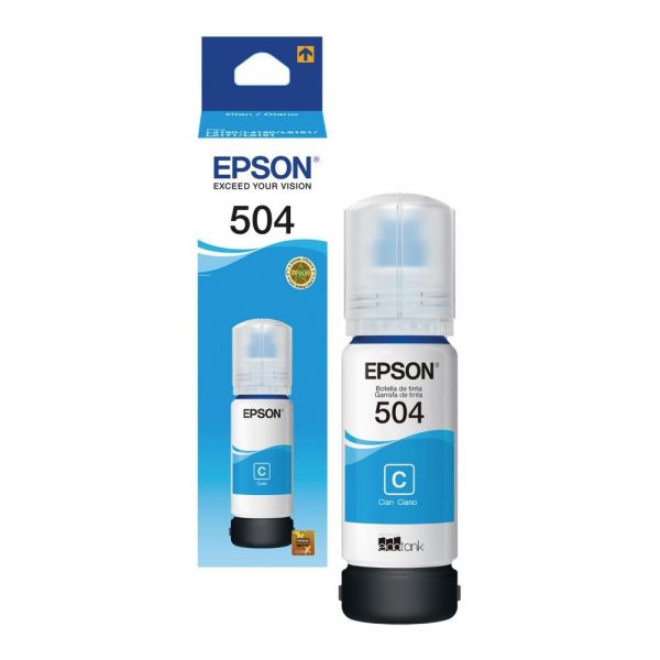 Frasco De Tinta Epson T504220-Al 70 Ml - Ciano