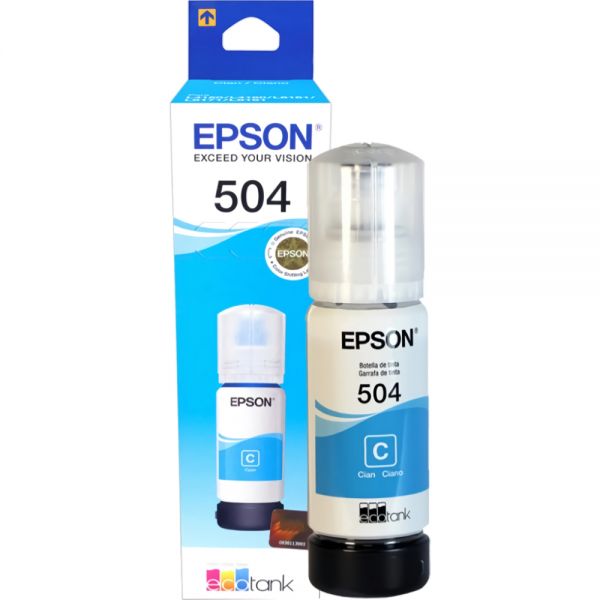 Frasco De Tinta Epson T544 - Ciano 65Ml