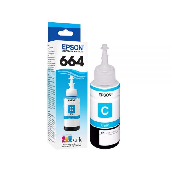 Frasco De Tinta Epson T664 220 70Ml - Cyan