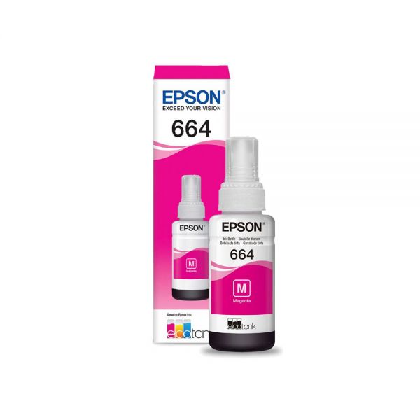 Frasco De Tinta Epson T664 320 70Ml - Magenta