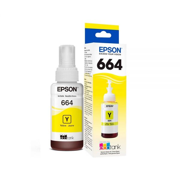 Frasco De Tinta Epson T664 420 70Ml - Amarelo