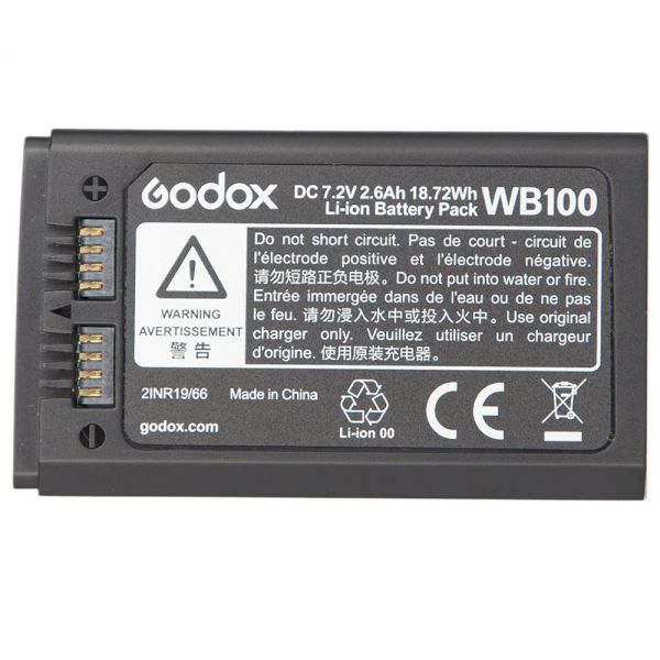 Bateria Godox Wb100 Para Flash - Preto