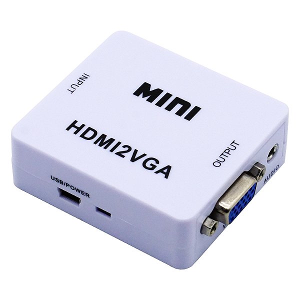 Cabo Adaptador Mini Conversor Hld Hdmi Para Vga Com Saída De Áudio 1080P