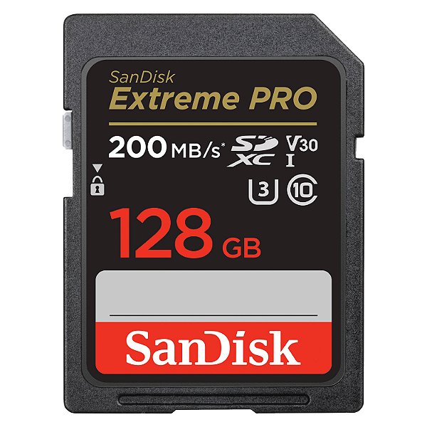 Cartão De Memória Sandisk Extreme Pro 128Gb / U3 / 200Mbs - Sdsdxxd-128G-Gn4In