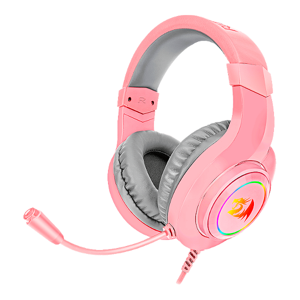 Headset Gamer Redragon Hylas H260P-Rgb  / Drivers 50Mm / P2 / Usb / Adaptador 3.5Mm - Rosa