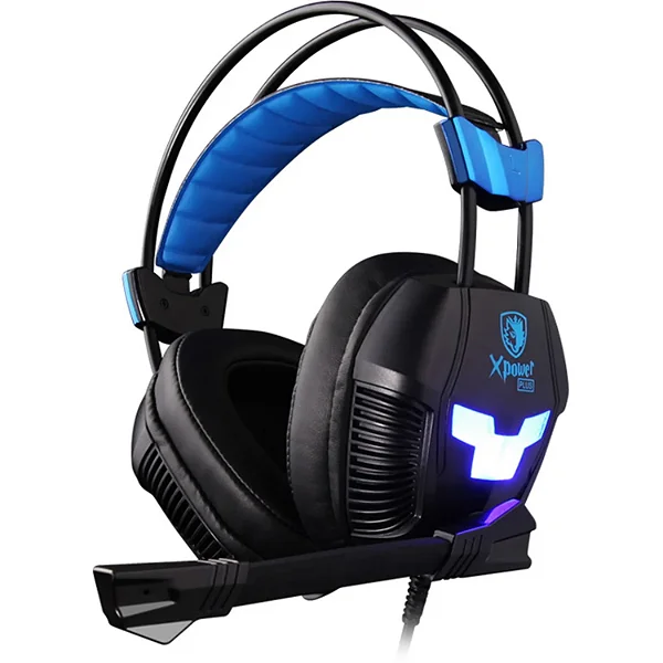 Headset Gamer Sades X-Power Plus Sa7065S - Preto/Azul