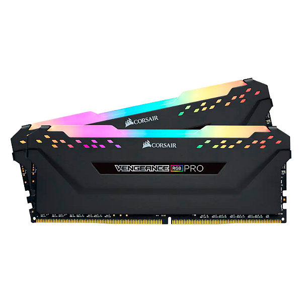 Memória Ram Corsair Vengeance Rgb Pro 16Gb (8Gb*2) / Ddr4 / 2666Mhz - Preto (Cmw16Gx4M2A2666C16)