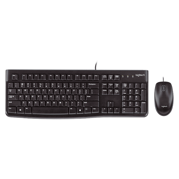 Mouse E Teclado Logitech Mk120 Usb - Preto (Espanhol)(920-004428)