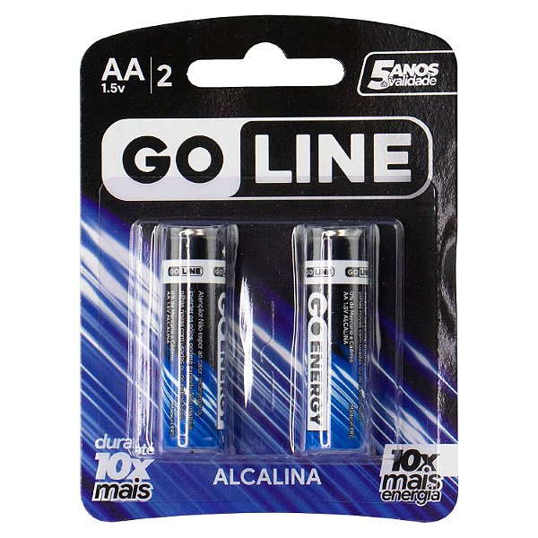 Pilha Alcalina Goline Aa / 1.5V - 2 Unidades