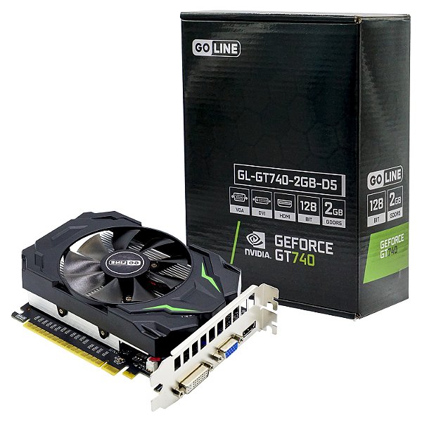 Placa De Vídeo Goline Gt-740 2Gb - (Gl-Gt740-2Gb-D5) (1 Ano De Garantia)