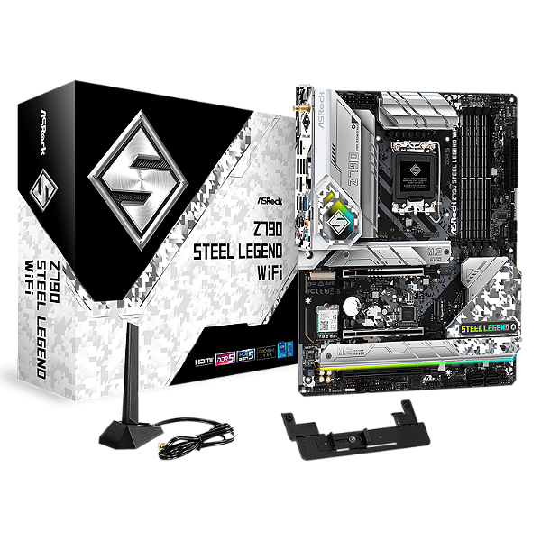 Placa Mãe Asrock Z790 Steel Legend Wifi / Lga 1700 /  Chipset Z790 / Ddr5 / Atx
