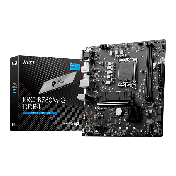 Placa Mãe Msi Pro B760M-G Ddr4 Lga 1700 / Intel B760 / Matx