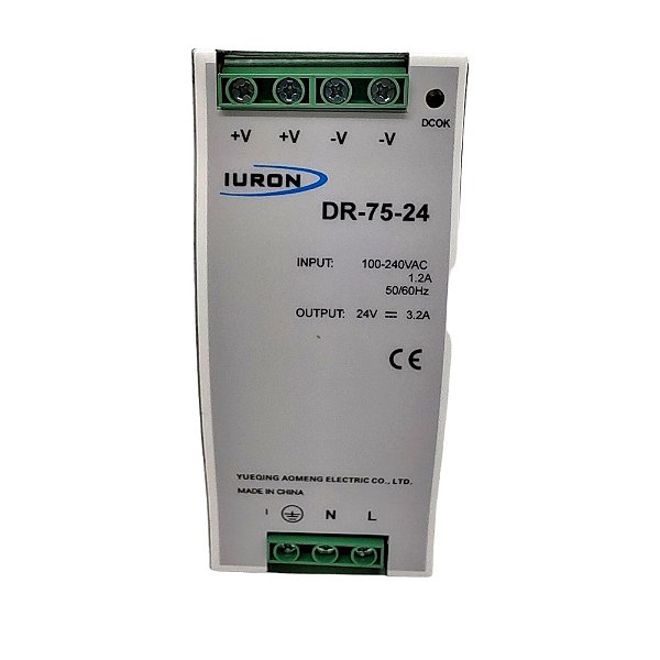 Fonte De Alimentação 24V 3.2A 76W Dr-75-24 Iuron