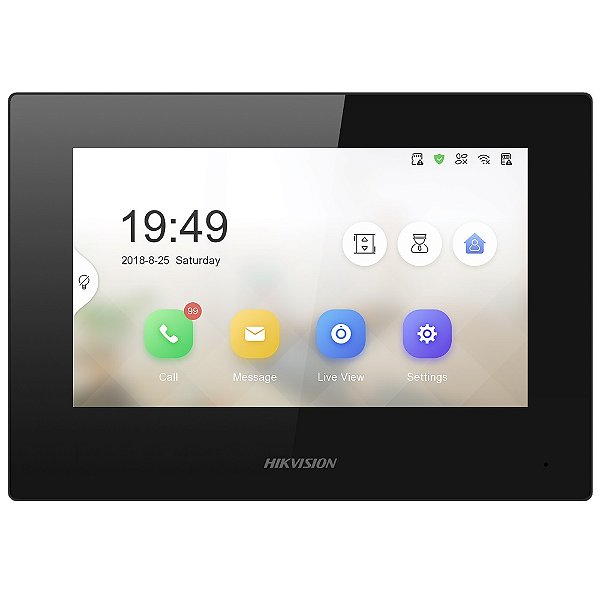 Hikvision Interfone Ip Monitor Touch Ds-Kh6320-Le1(B) Preto