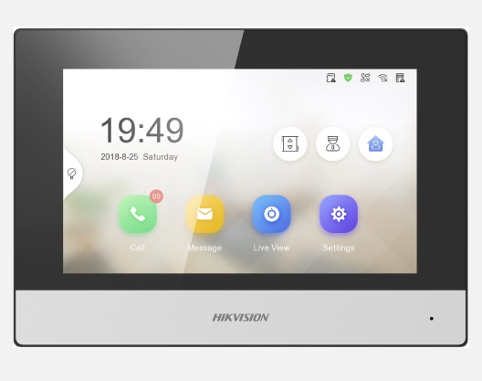 Hikvision Interfone Ip Monitor Touch Wifi Ds-Kh6320-Wte1