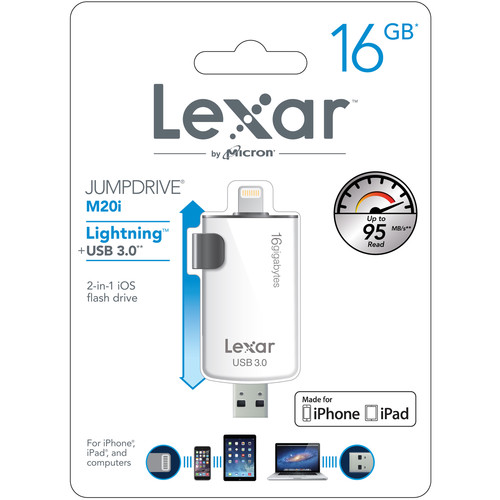 Lexar Jumpdrive 16Gb M20I Iphone Usb 3.0 Ljdm20I-16Gbbnl