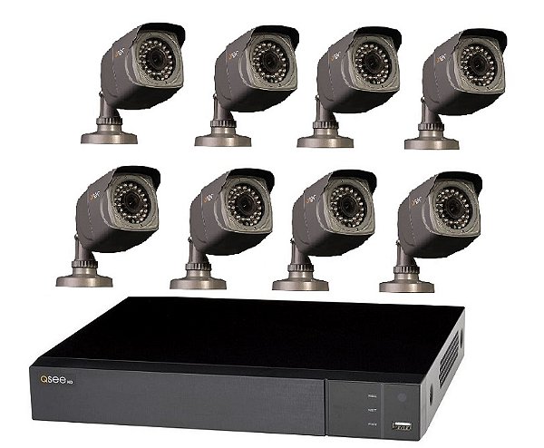 Q-See Kit Seg. Dvr 8 Ch+8 Cam Qd6508B-N Bullet Ccd 35Ir