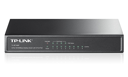 Tp-Link Hub Switch 08P Tl-Sf1008P 10/100 Desktop Poe
