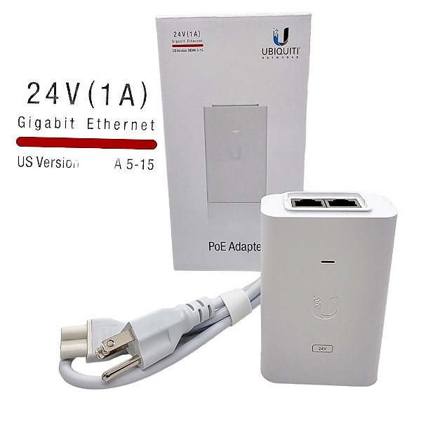 Ui. Poe-24-24W-G-Wh Poe Injector 24Vdc 24W 1Amp Giga Bra