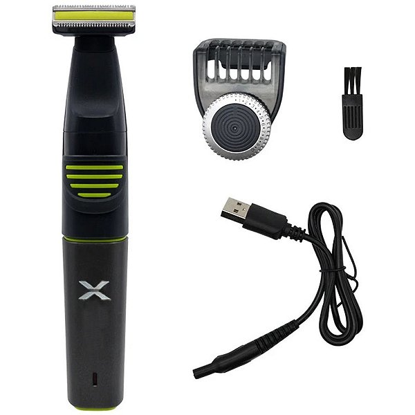Aparalho de Barbear Sem Fio Xion XI-HAIRONE - Cinza/Verde.