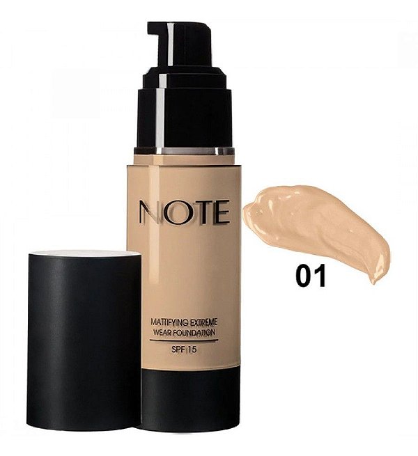 Base Líquida Note Mattifying Extreme Wear Foundation SPF 15 01 Beige - 35mL