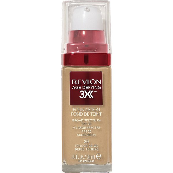 Base Líquida Revlon Age Defying 3X FPS 20 20 Tender Beige - 30mL