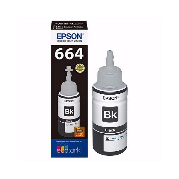 Botella de Tinta Epson Ecotank T664  Negro - 120