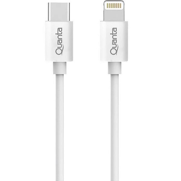 Cabo USB-C a Lightning Quanta QTCTL70 - Branco 1.2 metros
