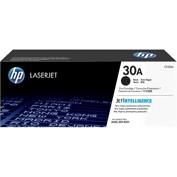 Cartucho de Toner HP 30A CF230A para Impressoras HP - Preto