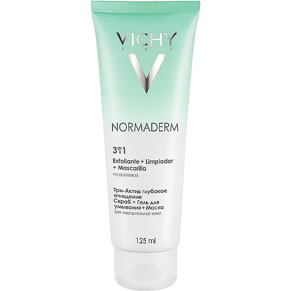 Esfoliante + Limpador + Máscara Vichy Normaderm 3 em 1 - 125mL