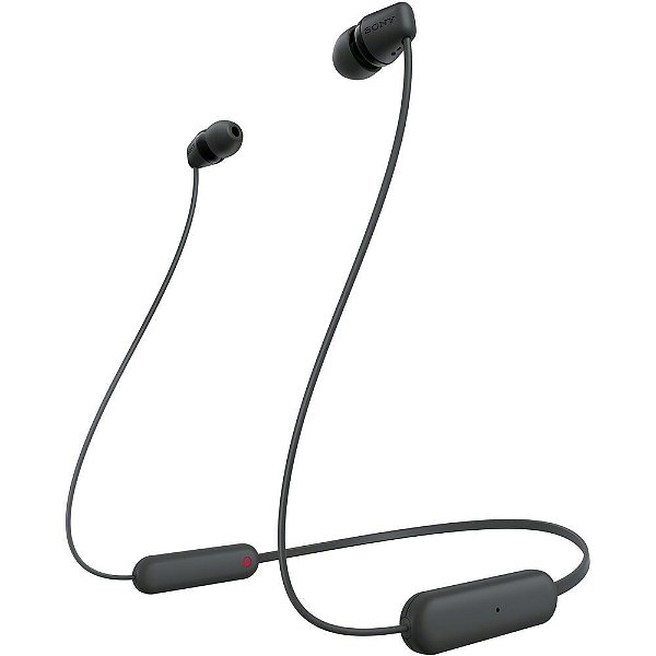 Fone de ouvido Sony In-Ear WI-C100 Bluetooth - Preto