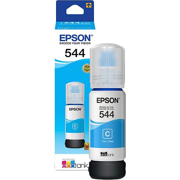 Frasco de Tinta Epson T544 - Ciano 65mL