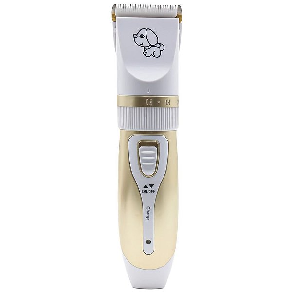 Kit Aparador de cabelo Onida ON-P2 bivolt para Animais de Estimação - Branco/Dourado