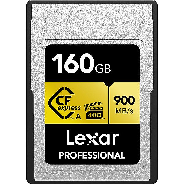 Memória CFexpress Tipo A Lexar Professional Gold 900-800 MB/s 160 GB (LCAGOLD160G-RNENG)