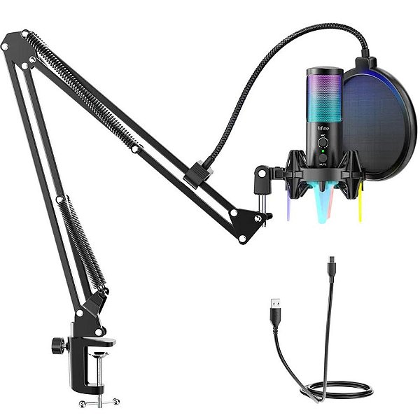 Microfone USB Fifine TF17PRO RGB USB