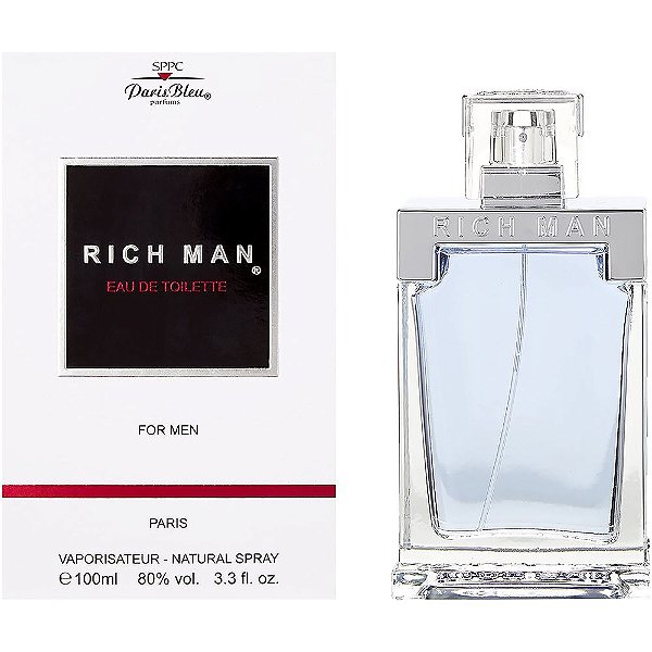 Perfume Paris Bleu Rich Man EDT - Masculino 100mL
