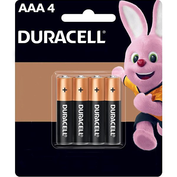 Pilha Alcalina Duracell AAA - 4 unidades