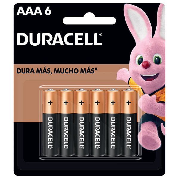 Pilha Alcalina Duracell AAA - 6 unidades
