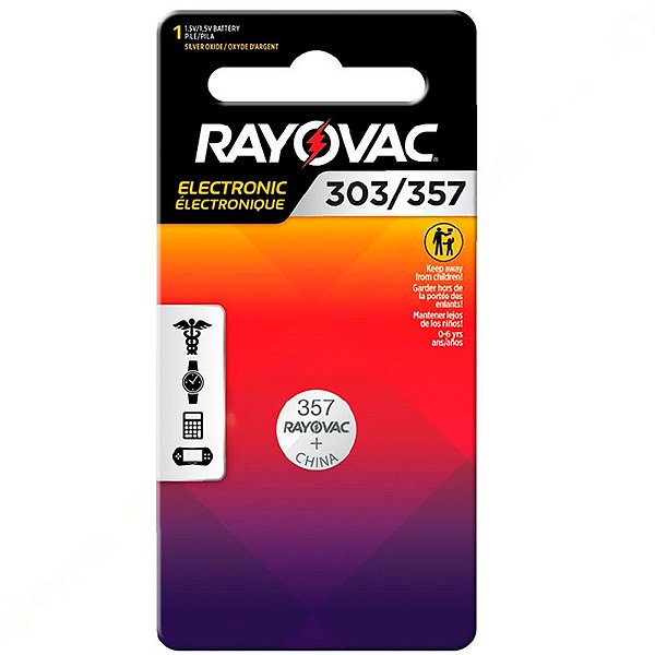 Pilha Botão Rayovac 303/357
