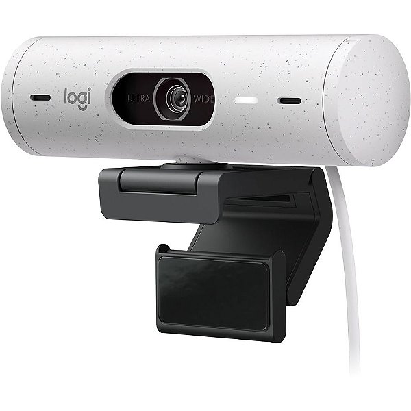 Webcam Logitech Brio 500 FHD 1080P HDR para Videoconferência (960-001426) - Branco