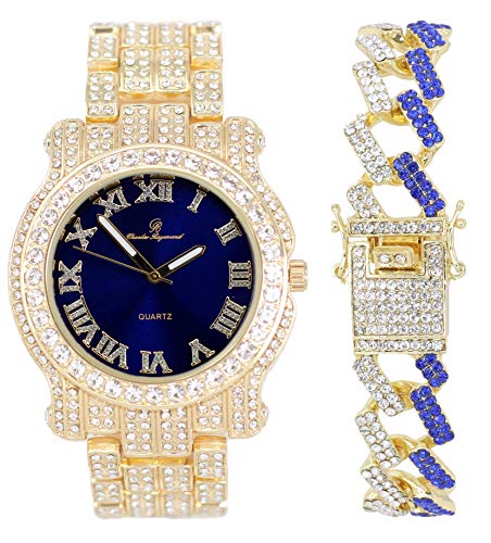 Relógio Masculino Charles Raymond L0504B (L0504RNB ZZ Gold Royal Blue)