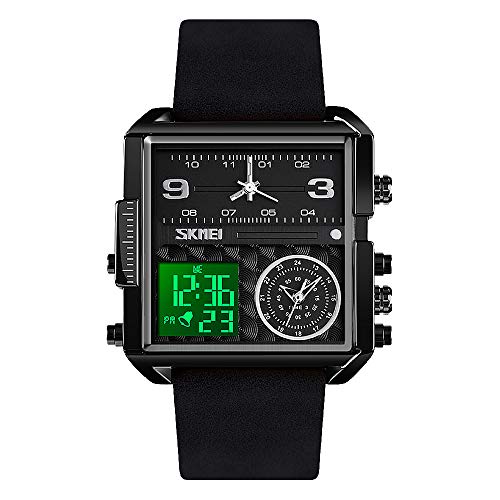 Relógio Masculino SKMEI SKMEI-1584-Black Leather-F